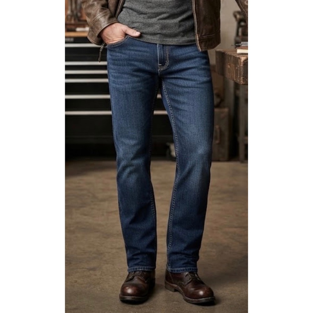 Cody James Mens Slim Straight Leg Jeans Medium Wash Denim 30x32 RN138823